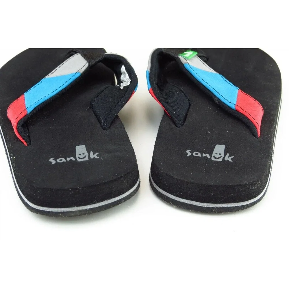 Sanuk Toddler Boys 8-9 Medium‎ Multicolor Flip Flop Synthetic